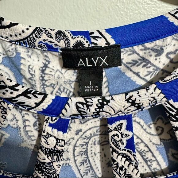 Alyx Blue Sheath Mini Dress Sleeveless Crew Neck Casual (981) - Picture 3 of 4